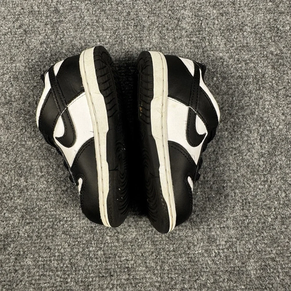 Nike Dunk Low Shoes Toddler Size 8C Black White Panda Sneakers CW1589-100